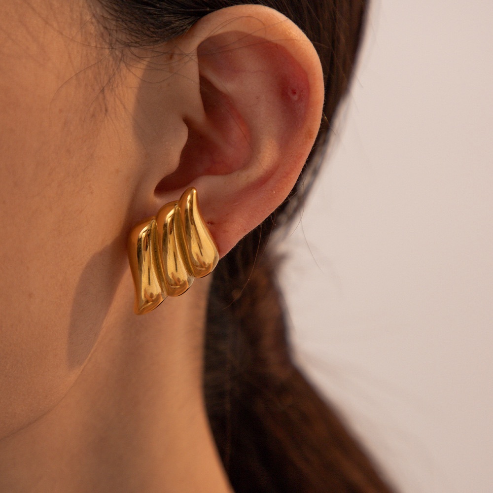 24K Gold Wing Earrings*Statement Earrings*Waterproof Jewelry* Sweatproof*